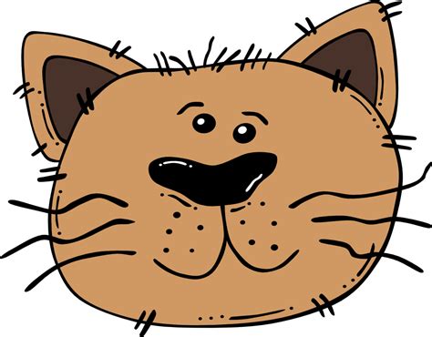 Onlinelabels Clip Art Cartoon Cat Face