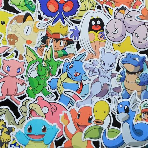 80pieces Lot Various Pokemon Stickers Water Proof