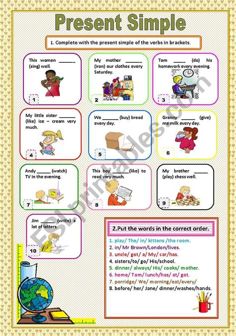Present Simple English Esl Worksheets For Distance Learning And 43b
