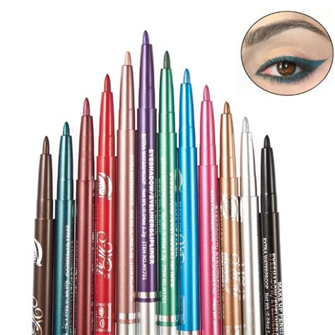12pcsset Shimmer Eyeliner Pencil Makeup Colorful Waterproof Long