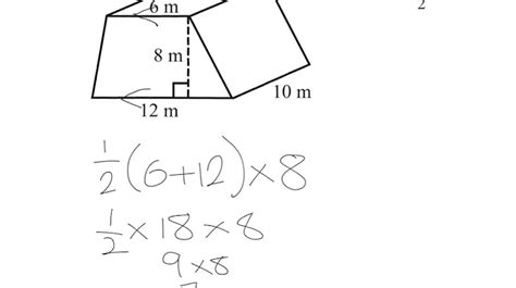 Solved Volume Of A Trapezoidal Prism 9to5science