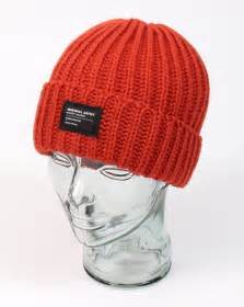Marshall Artist Made In England Wool Beanie Burnt Orange Wooly Hat