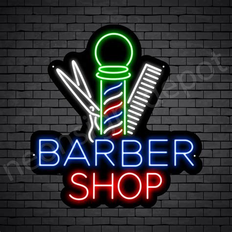 Barber Neon Sign Barbershop Tools Neon Signs Depot