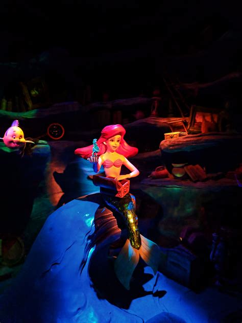 Ariel Inside Little Mermaid Ride Disneys California Adventure 1 2traveldads