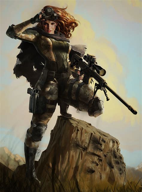 Female Sniper Artjpeg Myconfinedspace