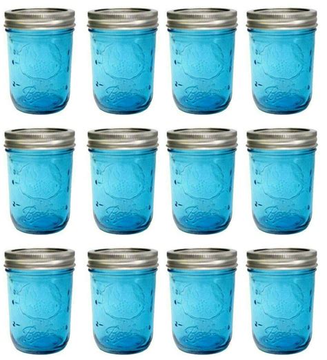 Amazon Com Ball Mason Jar 32 Oz Aqua Blue Glass Ball Collection Elite