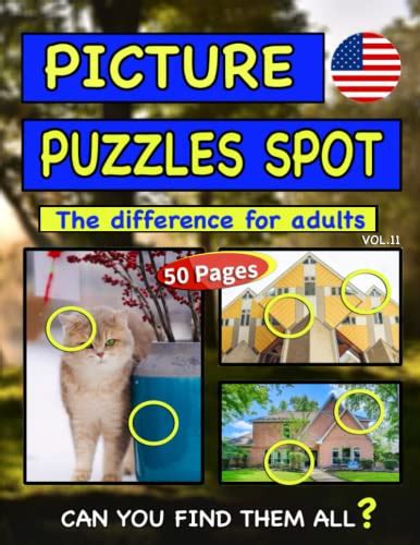 Picture Puzzles Spot The Difference For Adults 50 Pages Brain Games