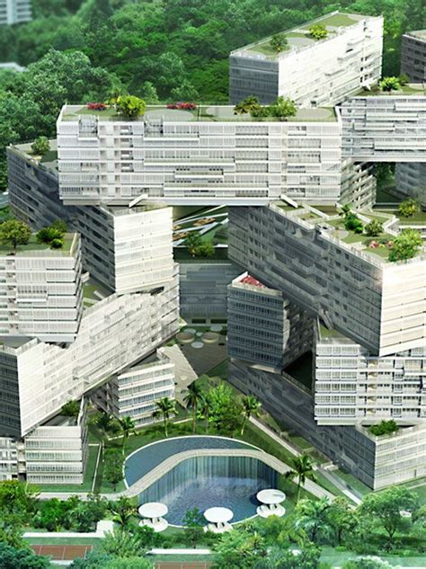 Oma The Interlace Residential Complex Singapore Futuristic