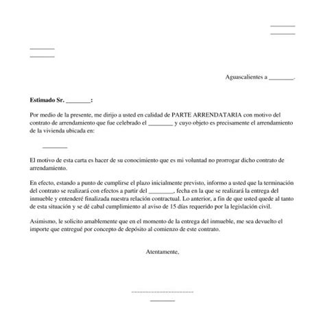 Carta De Aviso De Termino De Contrato De Arriendo Financial Report