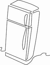 Clipart Refrigerator Coloring Kitchen Graphic Pixabay Freezer Transparent Vector Webstockreview Pluspng sketch template