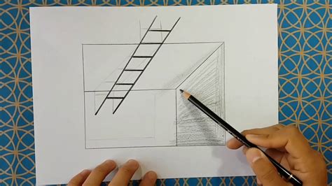 How To Draw A Ladder In A Hole Draw 3d Optical Illusion Hd Youtube