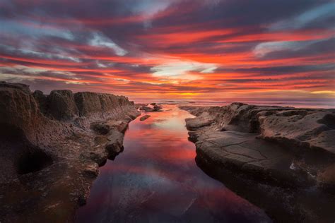 2048x1365 Nature Rock Ocean Cloud Horizon Wallpaper