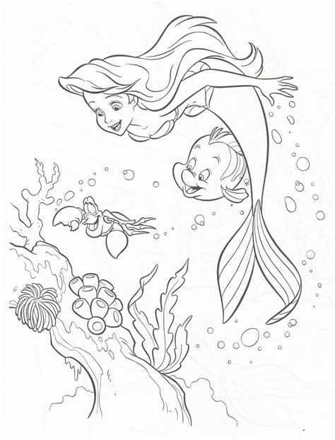Ariel Colouring Pages