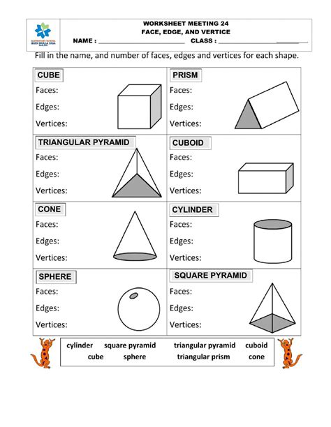 The first is a chart to help students learn the properties of various 3d shapes, as well as compare them and find real life. 3D shape worksheet