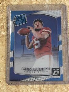 Oct 25, 2017 · 2017 panini prizm patrick mahomes ii 2clr patch auto rc 15 autograph rookie ssp $22999.99 49058780 jayson tatum 2017 panini prizm 16 silver auto autograph rc rookie psa 9 Patrick Mahomes 2017 Panini Donruss Optic Rookie Card | eBay
