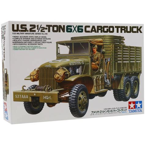 Tamiya Us 2½ Ton 6x6 Cargo Truck Plastic Model Kit 35218 Scale 135