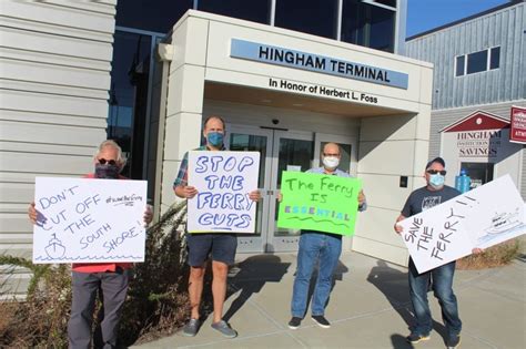 Hingham Riders Protest Mbtas Plan To Cut Hinghamhull Ferry Service