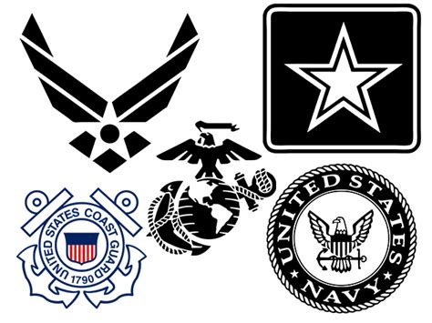 Military Logos Vector Army Navy Air Force Marines Coast Guard