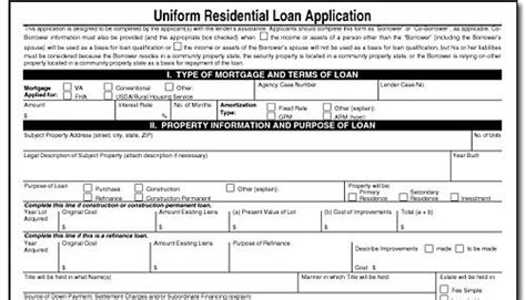 How To Fill Out The Uniform Residential Loan Application Form 1003