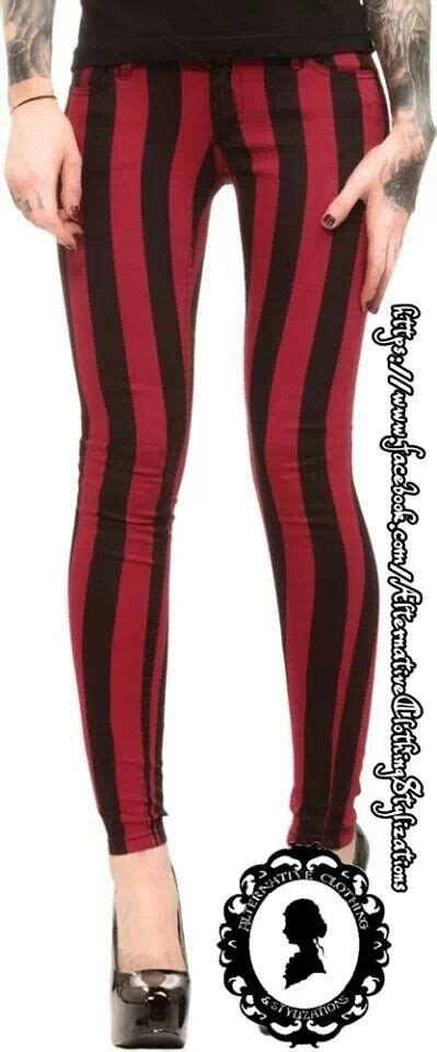 Red Andblack Striped Pants Black And Red Black Stripes Pants