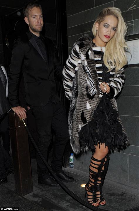 Rita Ora And Calvin Harris Finally Relax At BRITs Afterparty Daily Mail Online