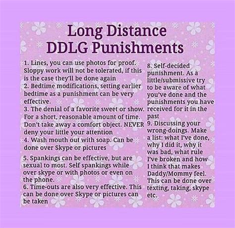 Long Distance Ddlg Punishment Ideas Rlittlespace