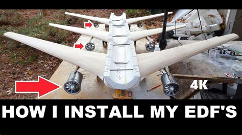 How To Mount An Edf On Rc Airplane And Airliner 4k Youtube