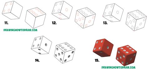 How To Draw Dice Rolling Or Being Rolled With Easy Step By Step Drawing