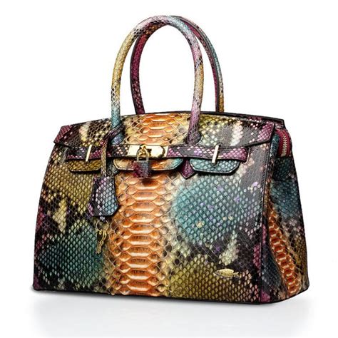 Luxury Genuine Snakeskin Handbag For Women