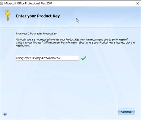 Free Microsoft Office 2007 Product Key