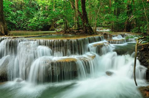 Huai Mae Kamin Waterfall 6th Level By Photos Of Thailand 500px