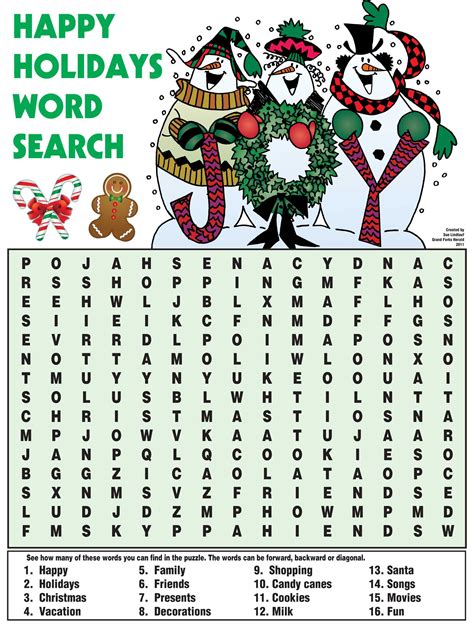 Christmas Word Search Print Out Christmas Puzzle Christmas Word Search