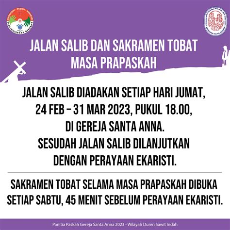 Jalan Salib dan Sakramen Tobat Masa Prapaskah - Paroki Duren Sawit