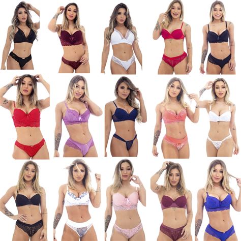 Conjunto Lingerie Luxo Atacado Kit 10 Conjuntos Em Promoção Mercado Livre