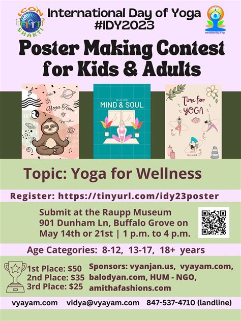 May 14 Poster Making Contest For Kids And Adults Yoga For Wellness
