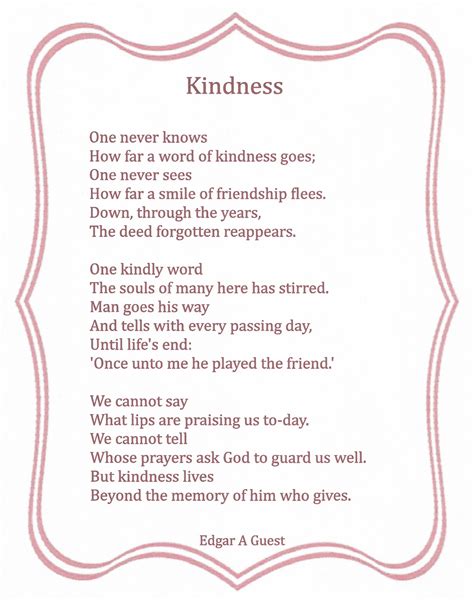 Kindness By Edgar A Guest Poetry Inspiration Beautiful Poetry God