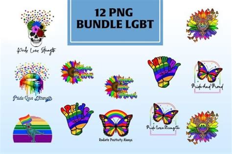 12 png bundle lgbt pride sublimation graphic by boss design · creative fabrica