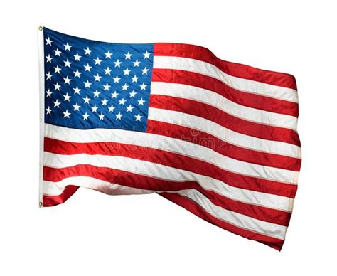 Waving American Flag Isolated On White Background Sponsored Flag