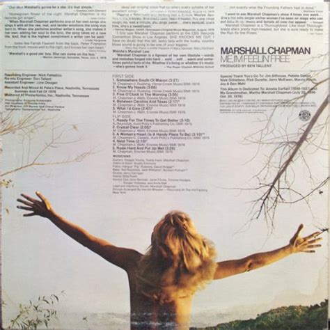 Marshall Chapman Me Im Feelin Free 1977