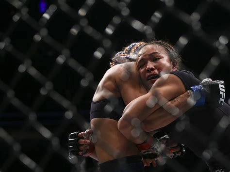 Michelle Waterson Right Fights Felice Herrig During Their Strawweight