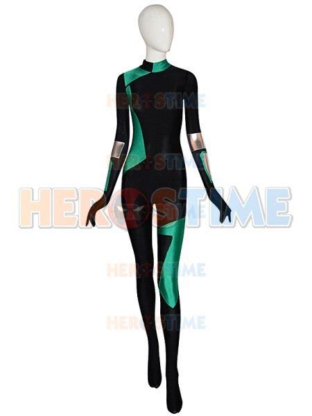 Newest Shego Of Kim Possible Super Villain Costume Lycra Spandex