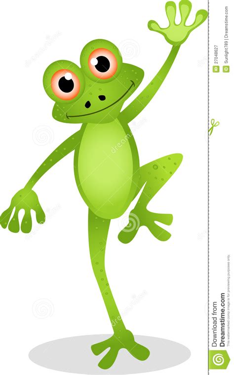Funny Frog Cartoon Royalty Free Stock Photography Image