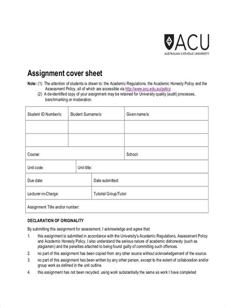 assignment sheet  examples format  examples