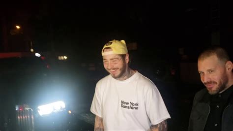 Post Malone Outside From The Nice Guy Restaurant In Beverly Hills Youtube