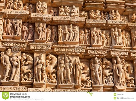 Famous Erotic Temple In Khajuraho India Stock Image Image Of Decor