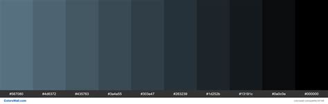 Shades Xkcd Color Blue Grey 607c8e Hex Farbpalette Colorswall