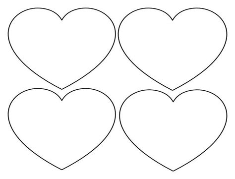 Printable Heart Shapes Tiny Small And Medium Outlines Printable Heart Template Heart