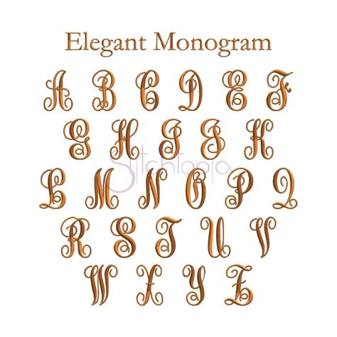 Embroidery Monogram Font Bundle 10 Machine Embroidery Etsy