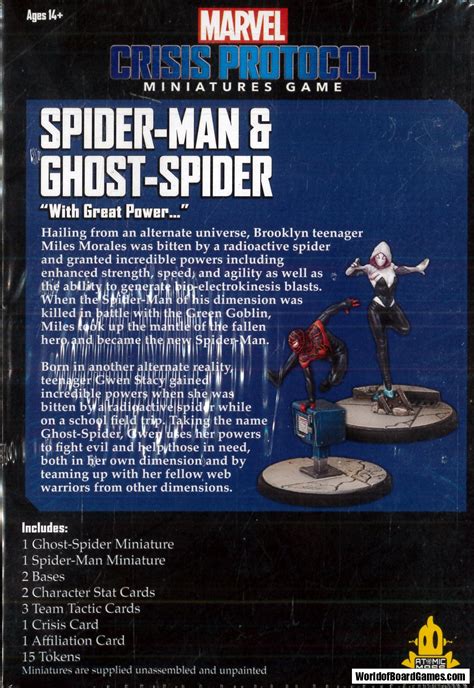 Marvel Crisis Protocol Spider Man And Ghost Spider