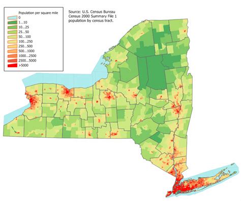 Map Of New York Population Density Online Maps